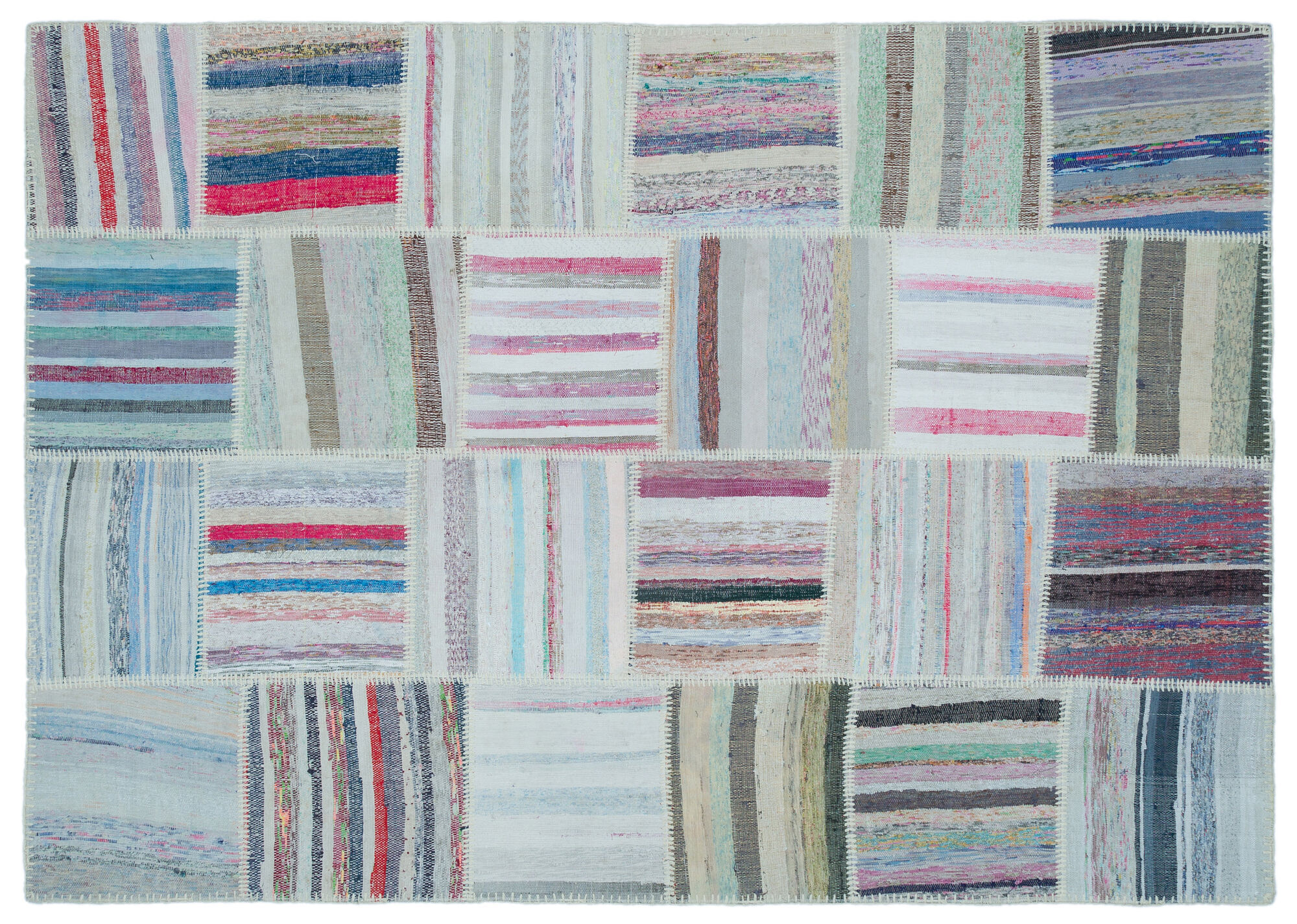 Apex Kilim Patchwork Unique Striped 22517 160 cm X 225 cm