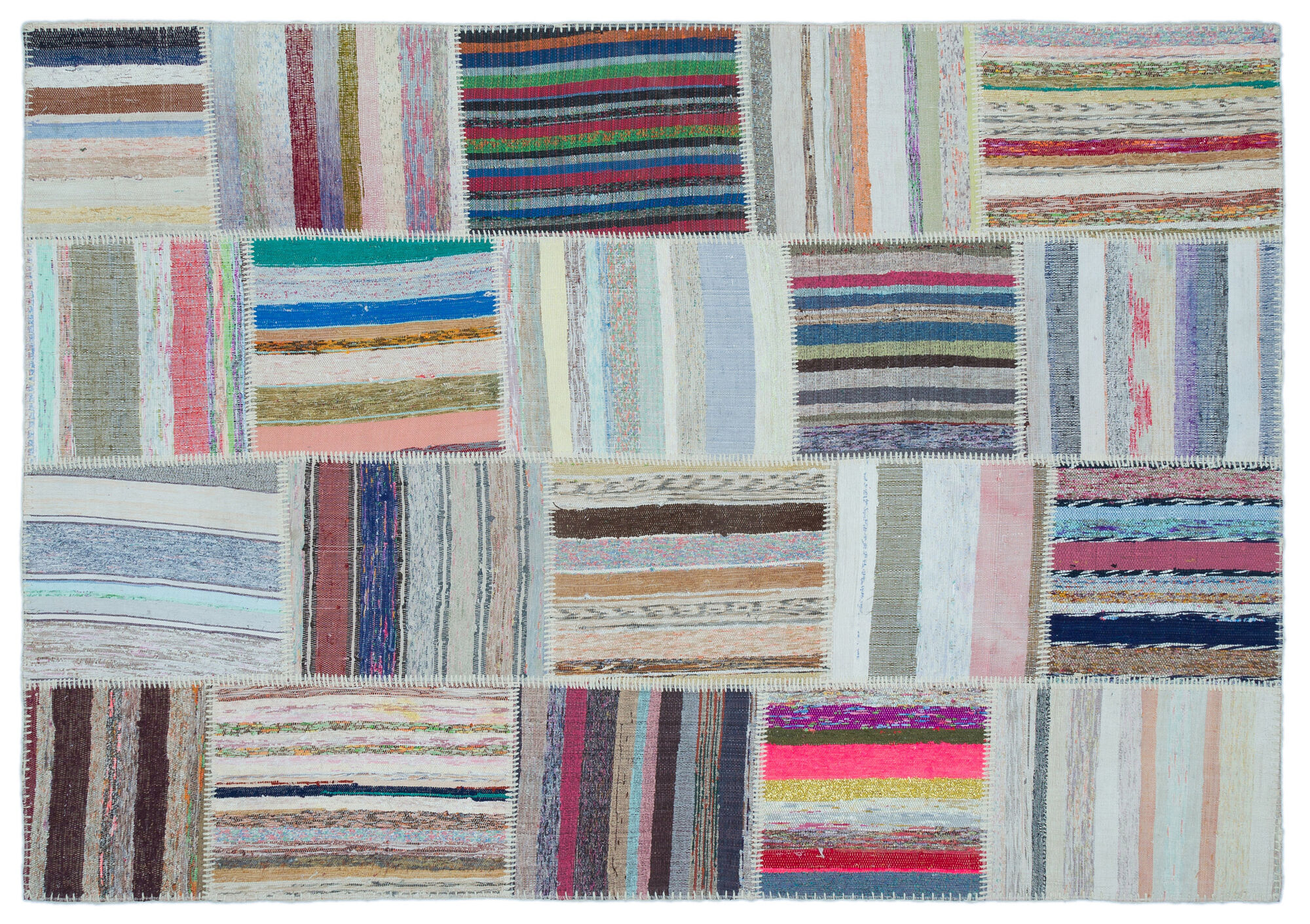 Apex Kilim Patchwork Unique Striped 22521 160 cm X 226 cm