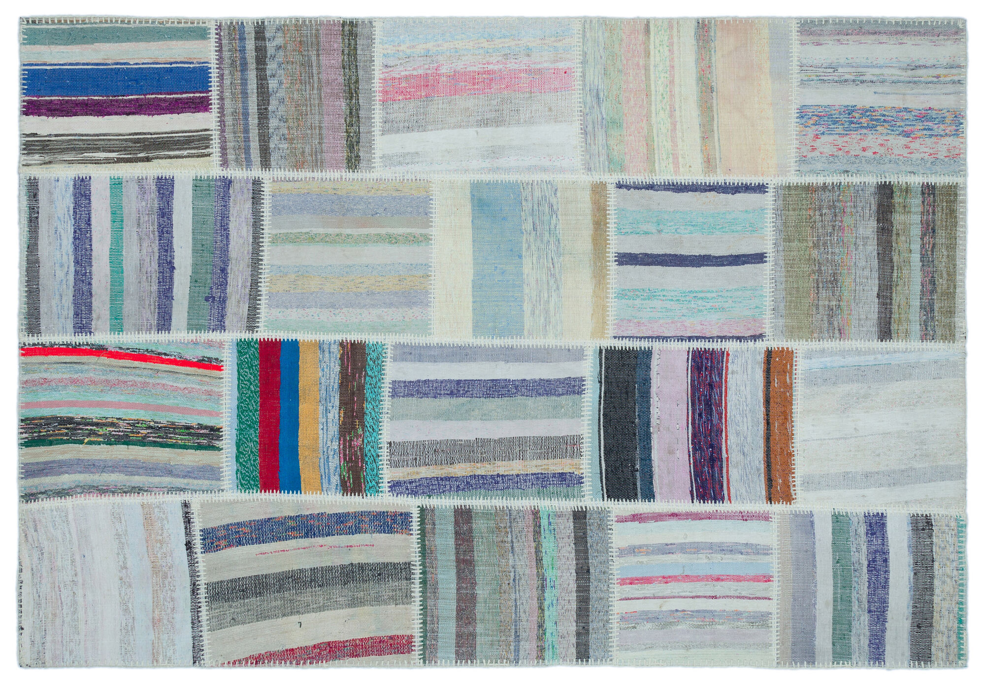 Apex Kilim Patchwork Unique Striped 22536 160 cm X 230 cm