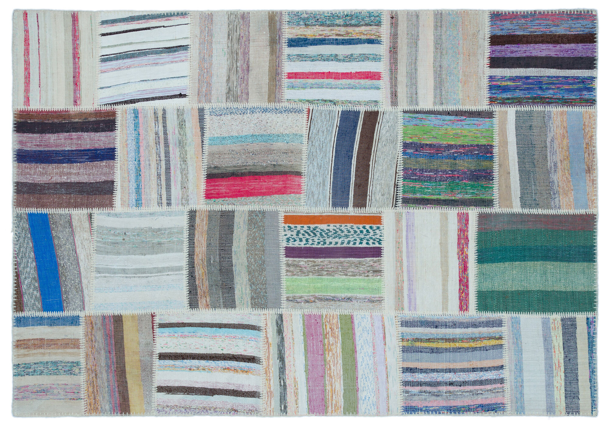 Apex Kilim Patchwork Unique Striped 22539 160 cm X 230 cm