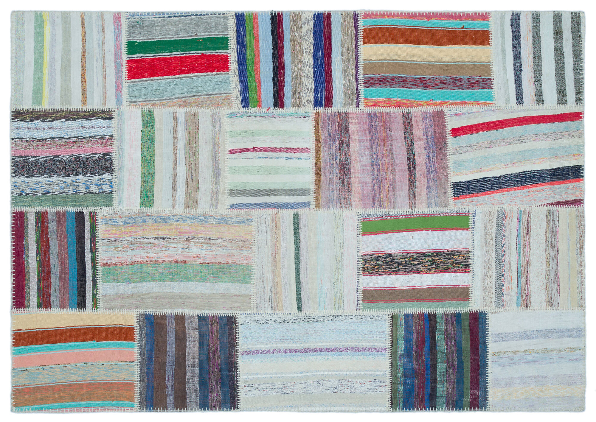 Apex Kilim Patchwork Unique Striped 22545 160 cm X 228 cm