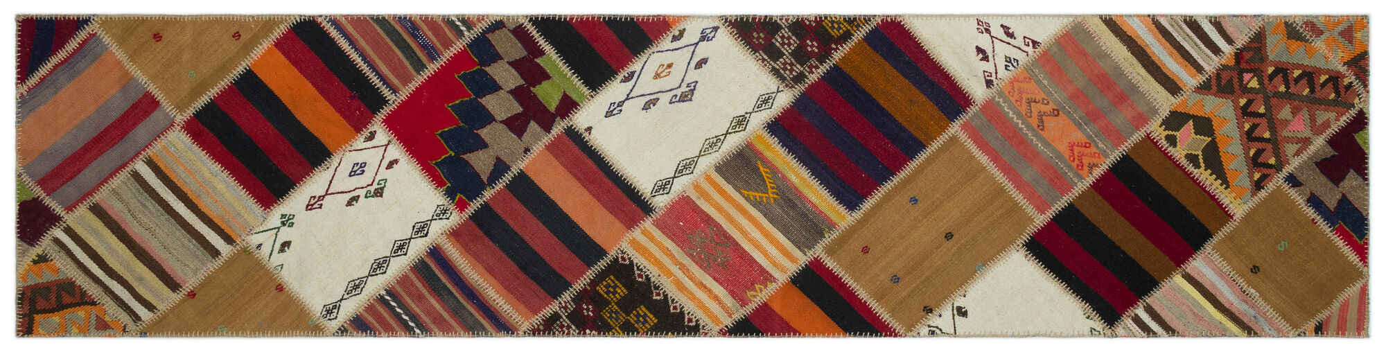 Apex Kilim Patchwork Unique Striped 22546 076 cm X 318 cm