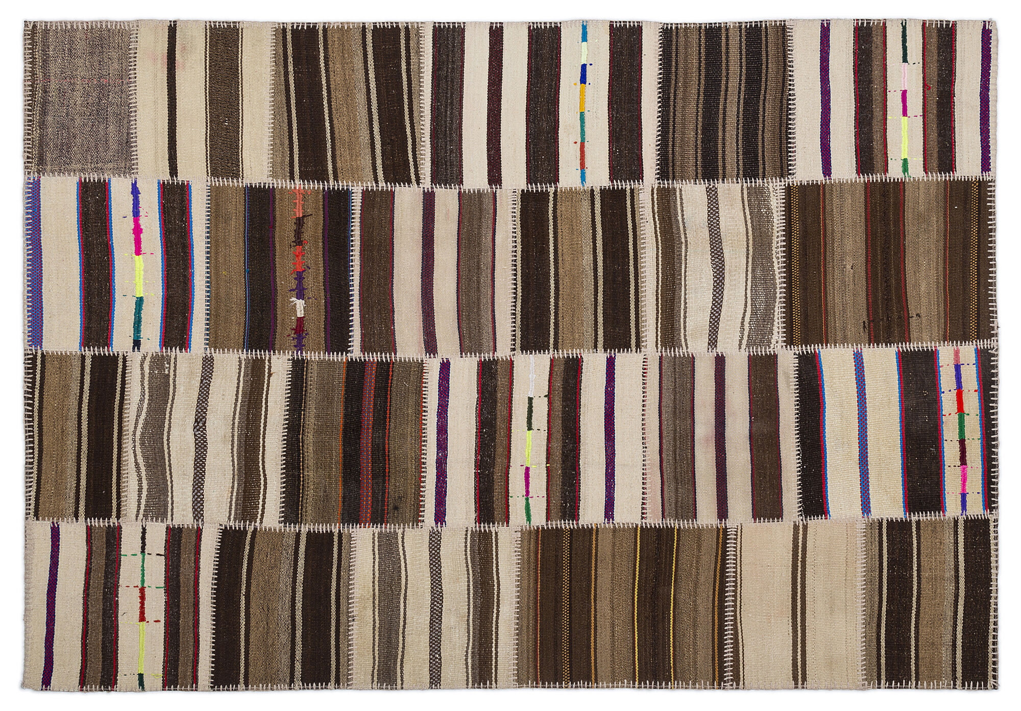 Apex Kilim Patchwork Unique Striped 2261 160 cm X 230 cm