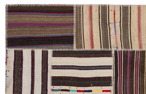 Apex Kilim Patchwork Unique Striped 2264 160 cm X 230 cm - 2
