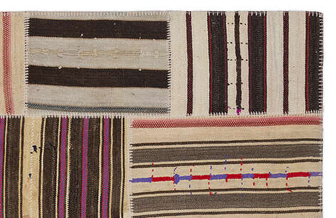 Apex Kilim Patchwork Unique Striped 2264 160 cm X 230 cm - 3