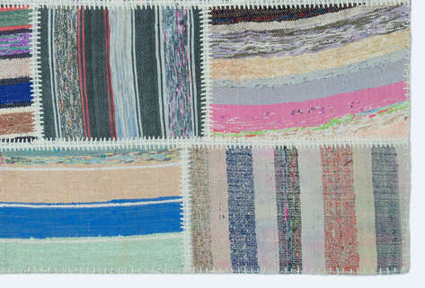 Apex Kilim Patchwork Unique Striped 25138 120 cm X 180 cm - 4