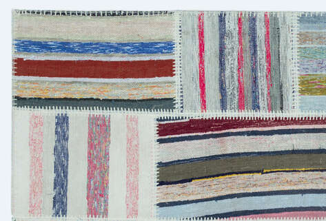 Apex Kilim Patchwork Unique Striped 25138 120 cm X 180 cm - 5
