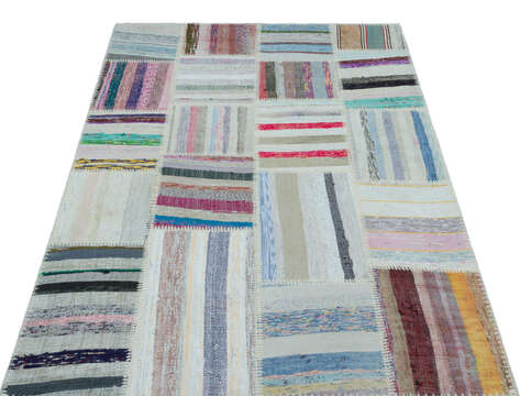 Apex Kilim Patchwork Unique Striped 25142 120 cm X 182 cm - 3