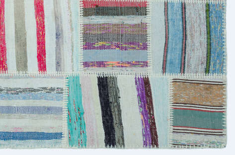 Apex Kilim Patchwork Unique Striped 25142 120 cm X 182 cm - 4
