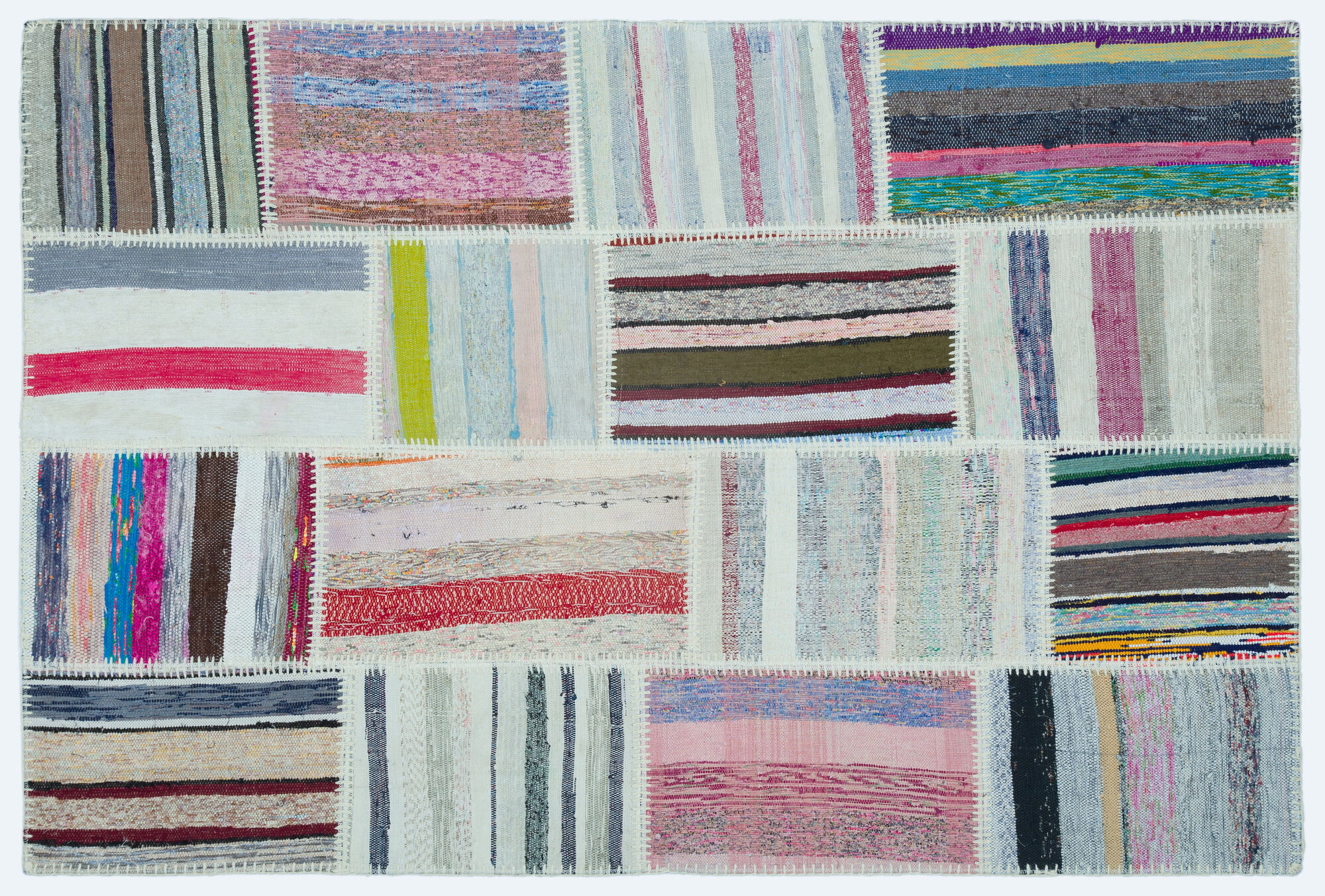 Apex Kilim Patchwork Unique Striped 25144 120 cm X 180 cm
