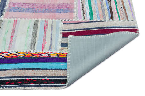 Apex Kilim Patchwork Unique Striped 25145 120 cm X 180 cm - 2