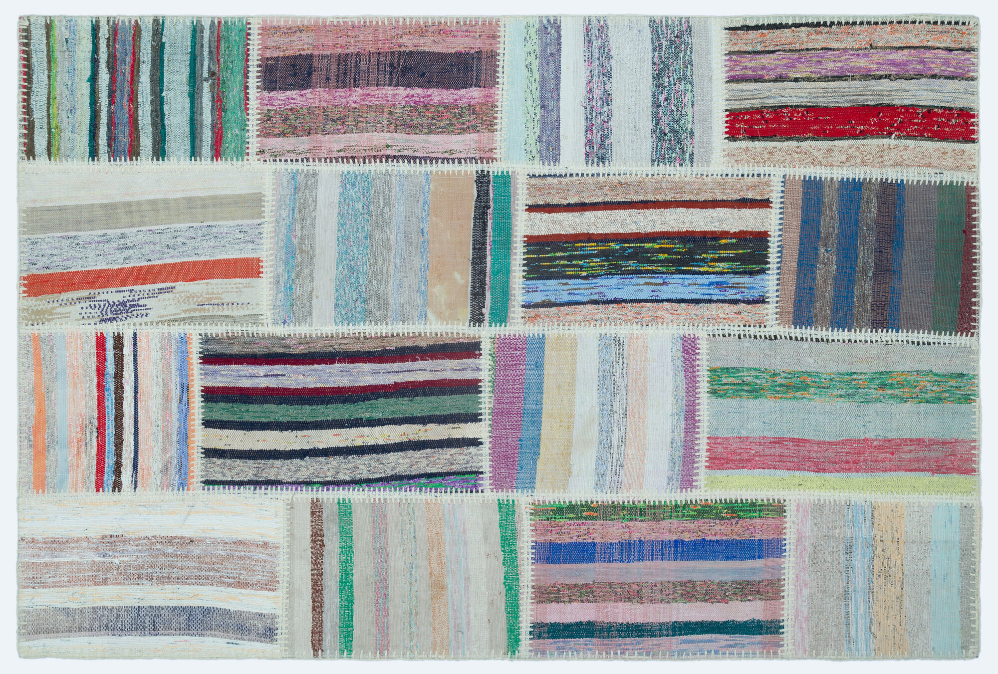 Apex Kilim Patchwork Unique Striped 25149 120 cm X 180 cm