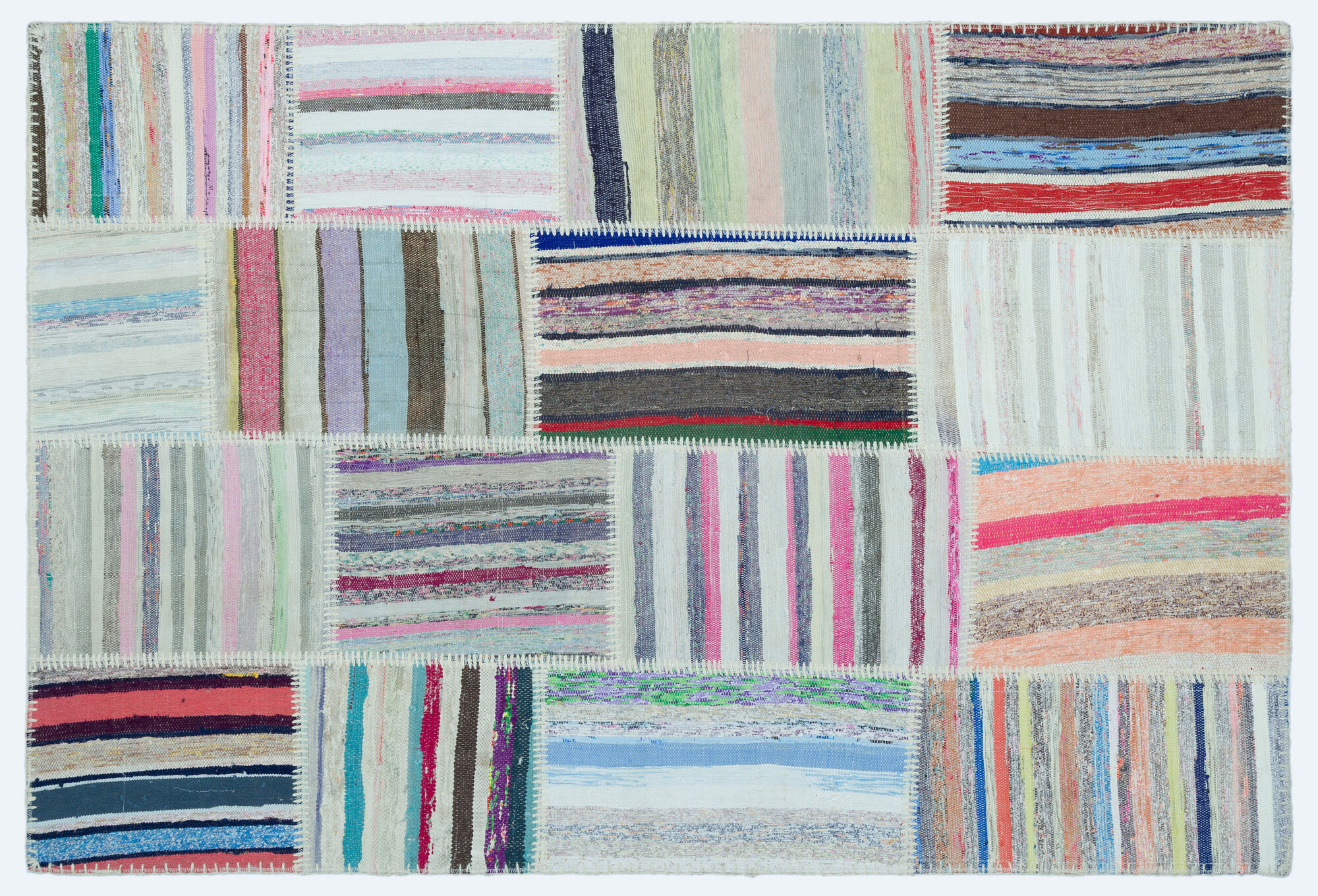 Apex Kilim Patchwork Unique Striped 25151 120 cm X 180 cm
