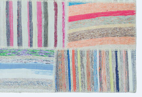 Apex Kilim Patchwork Unique Striped 25151 120 cm X 180 cm - 4