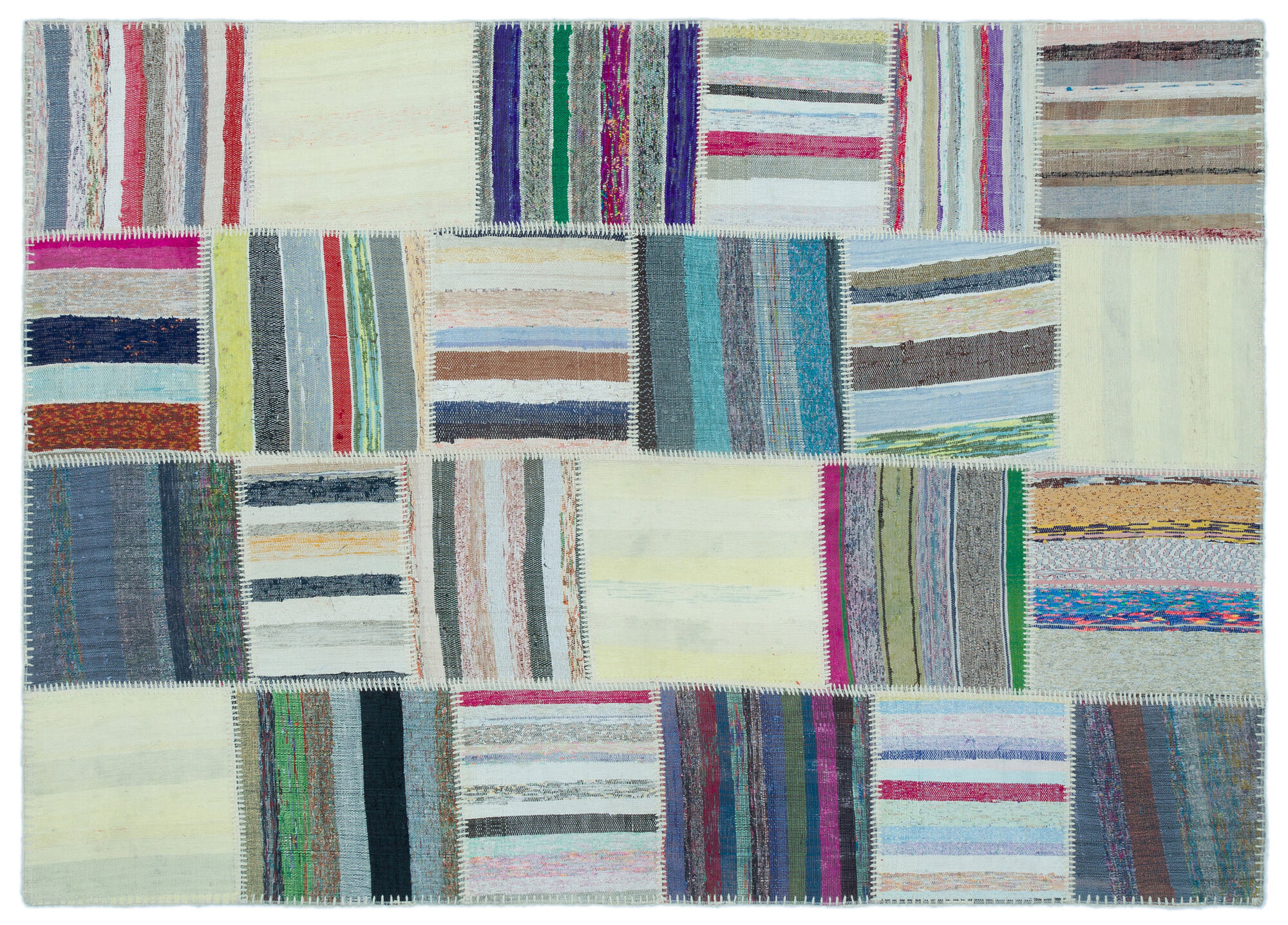 Apex Kilim Patchwork Unique Striped 25238 158 cm X 220 cm