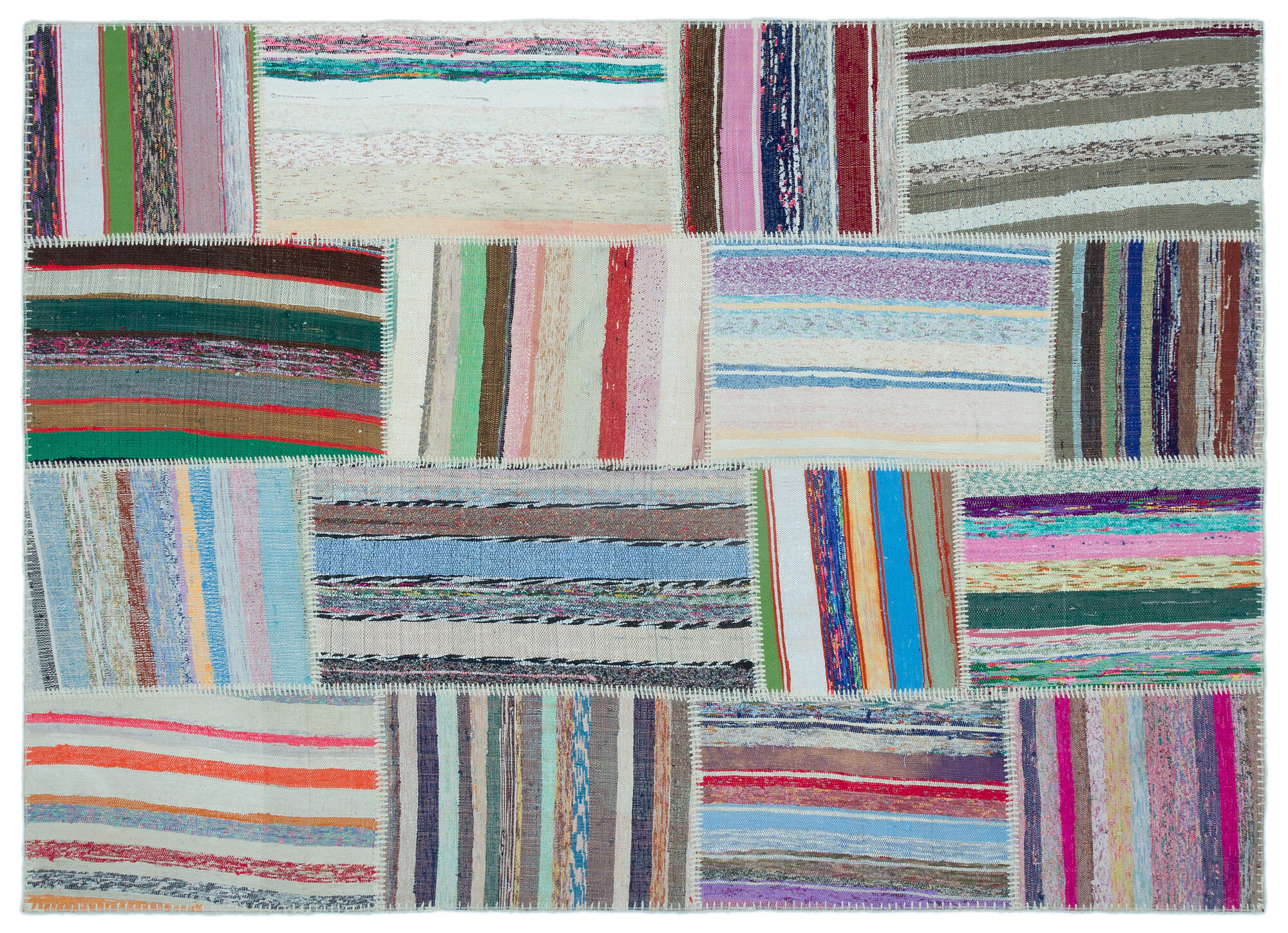 Apex Kilim Patchwork Unique Striped 25241 158 cm X 220 cm