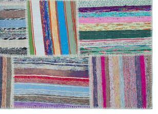 Apex Kilim Patchwork Unique Striped 25241 158 cm X 220 cm (4)