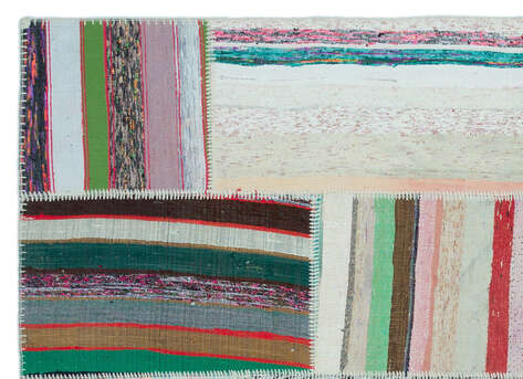 Apex Kilim Patchwork Unique Striped 25241 158 cm X 220 cm - 5