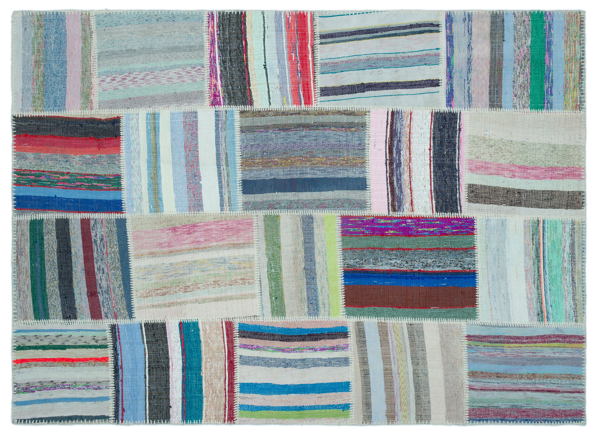 Apex Kilim Patchwork Unique Striped 25242 159 cm X 220 cm