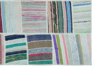 Apex Kilim Patchwork Unique Striped 25246 158 cm X 220 cm (4)