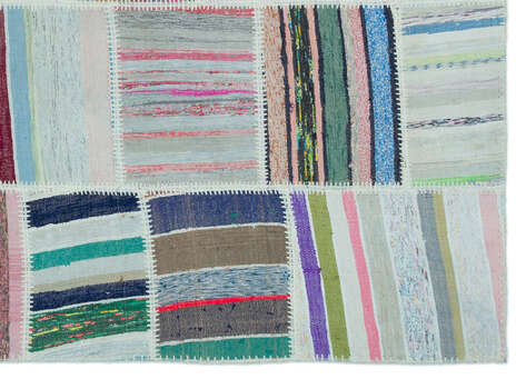 Apex Kilim Patchwork Unique Striped 25246 158 cm X 220 cm - 4