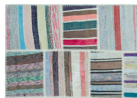 Apex Kilim Patchwork Unique Striped 25246 158 cm X 220 cm - 5