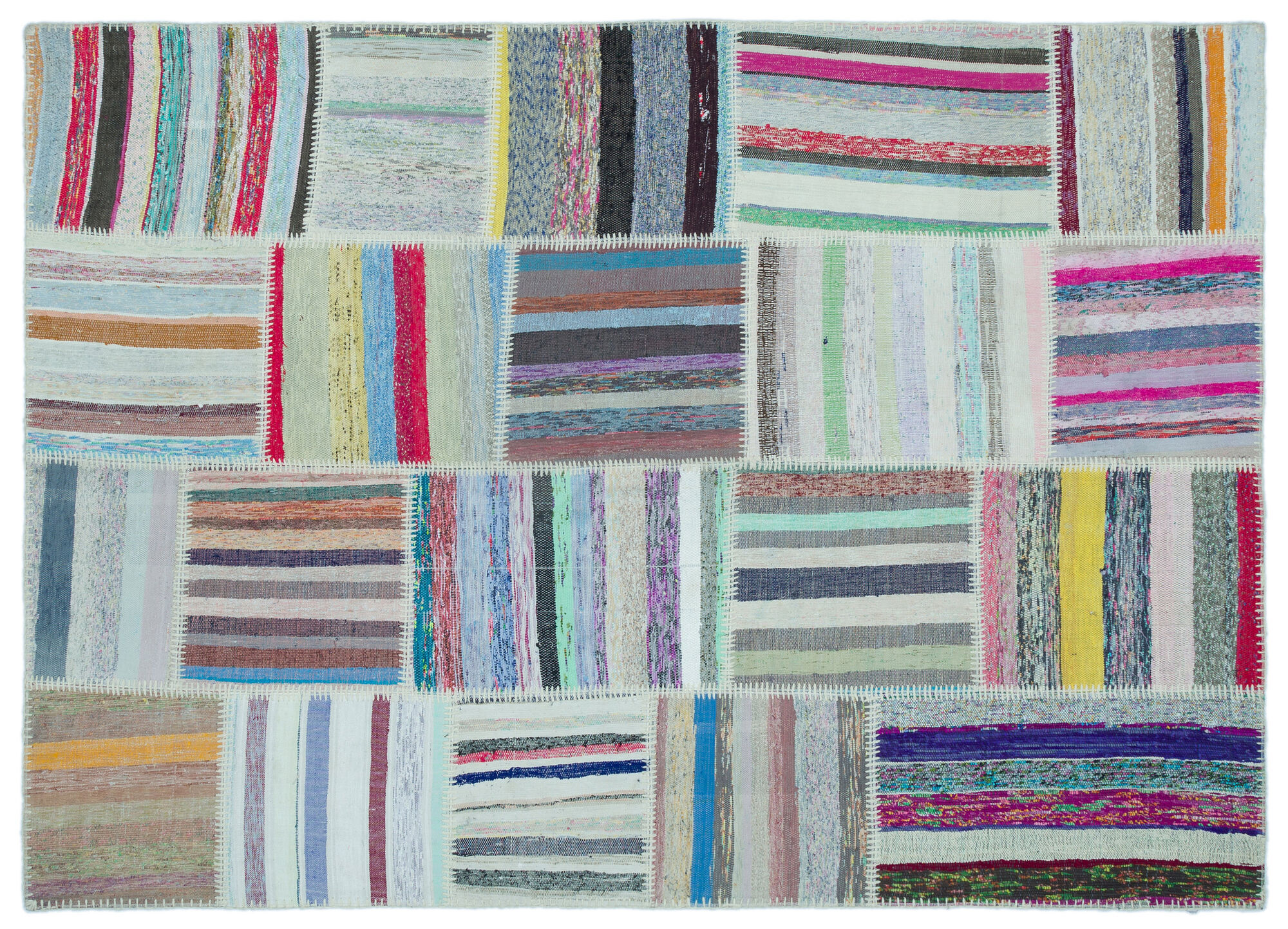 Apex Kilim Patchwork Unique Striped 25248 158 cm X 222 cm