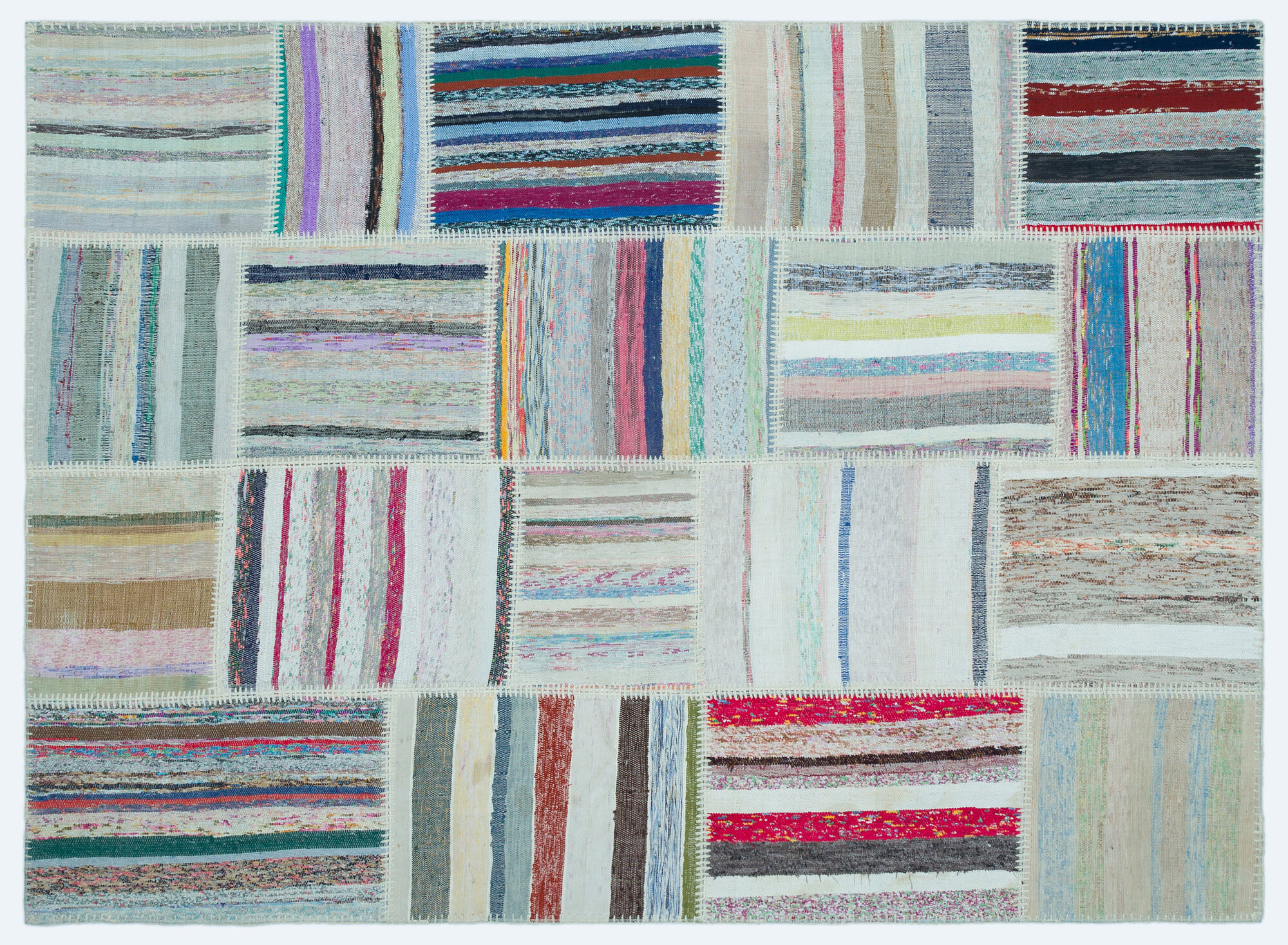 Apex Kilim Patchwork Unique Striped 25256 160 cm X 220 cm