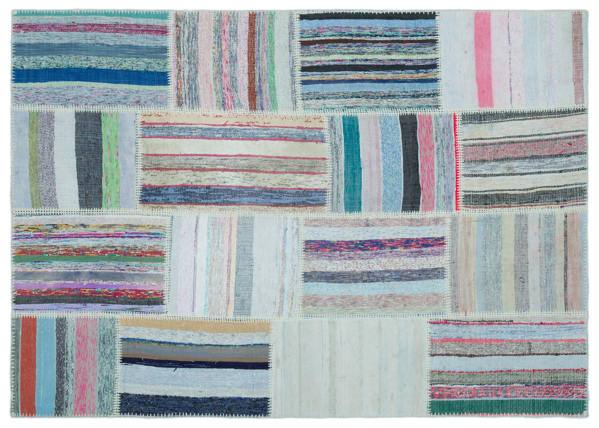 Apex Kilim Patchwork Unique Striped 25259 158 cm X 223 cm