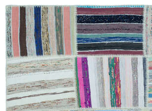 Apex Kilim Patchwork Unique Striped 25265 160 cm X 222 cm - 5