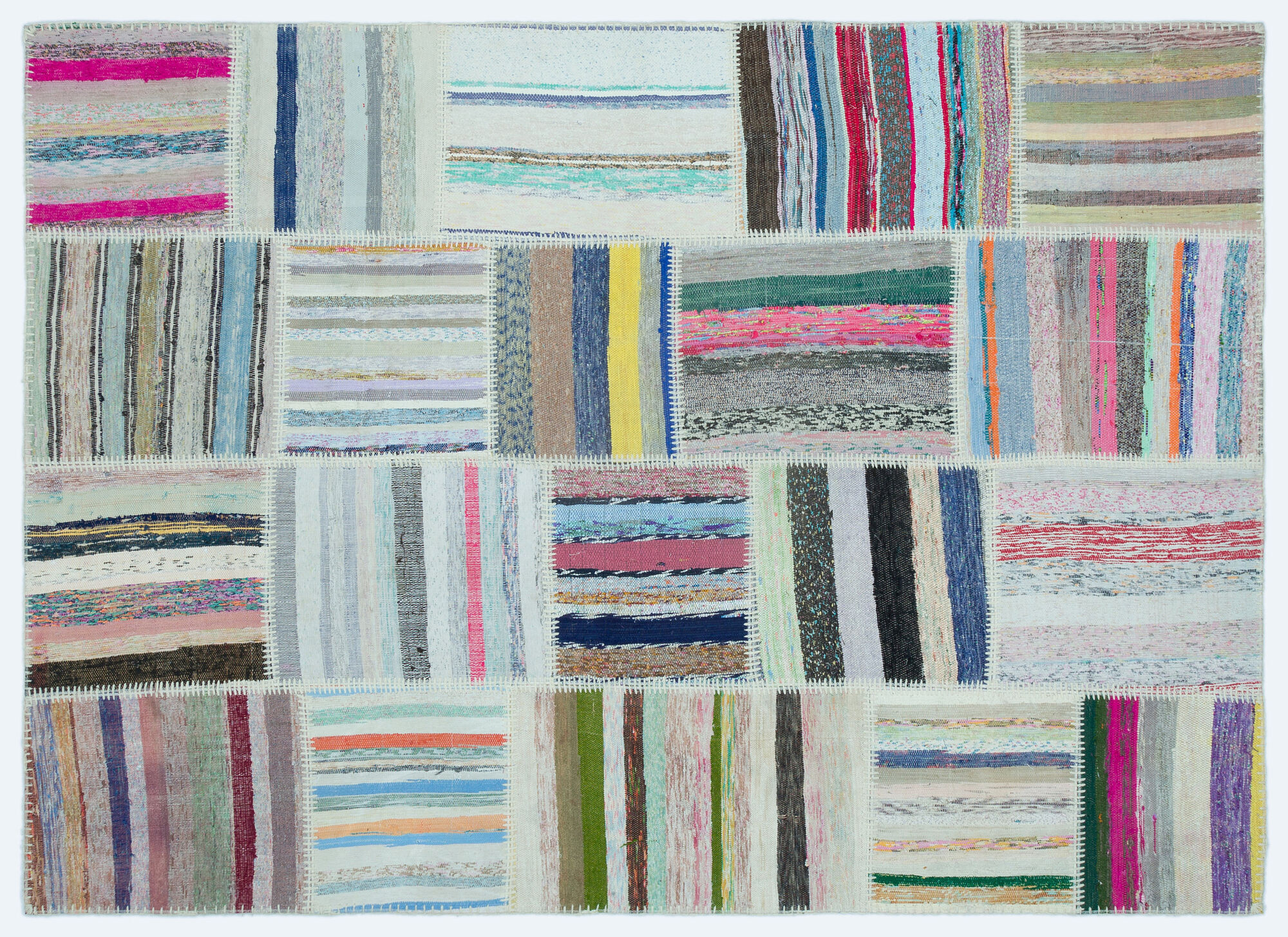 Apex Kilim Patchwork Unique Striped 25270 160 cm X 222 cm