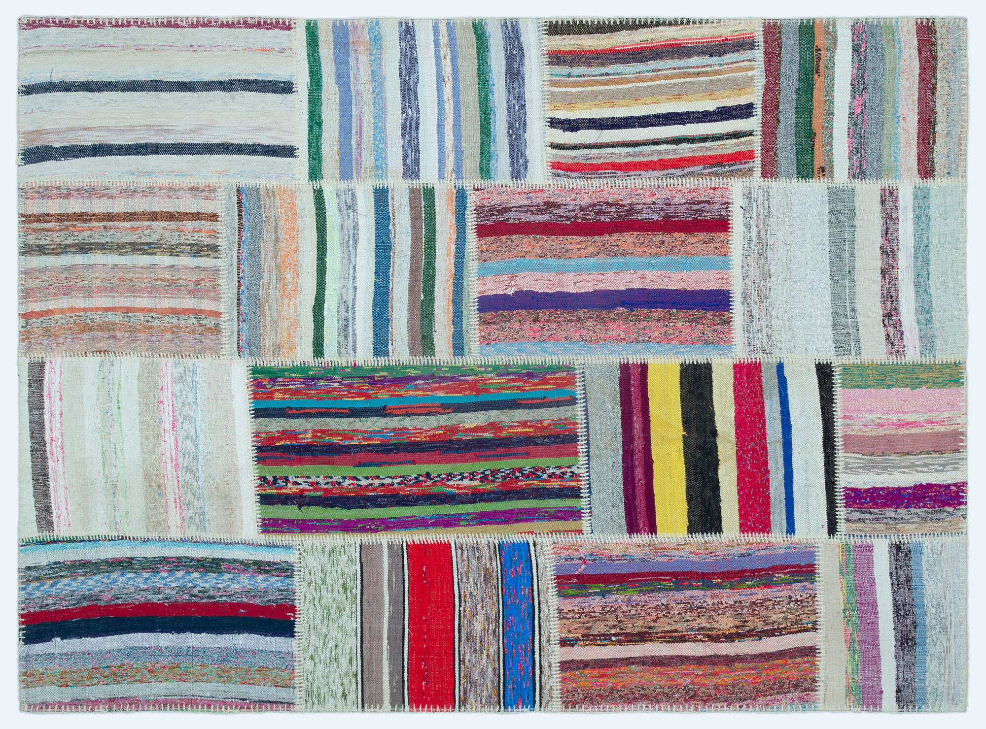 Apex Kilim Patchwork Unique Striped 25273 160 cm X 218 cm