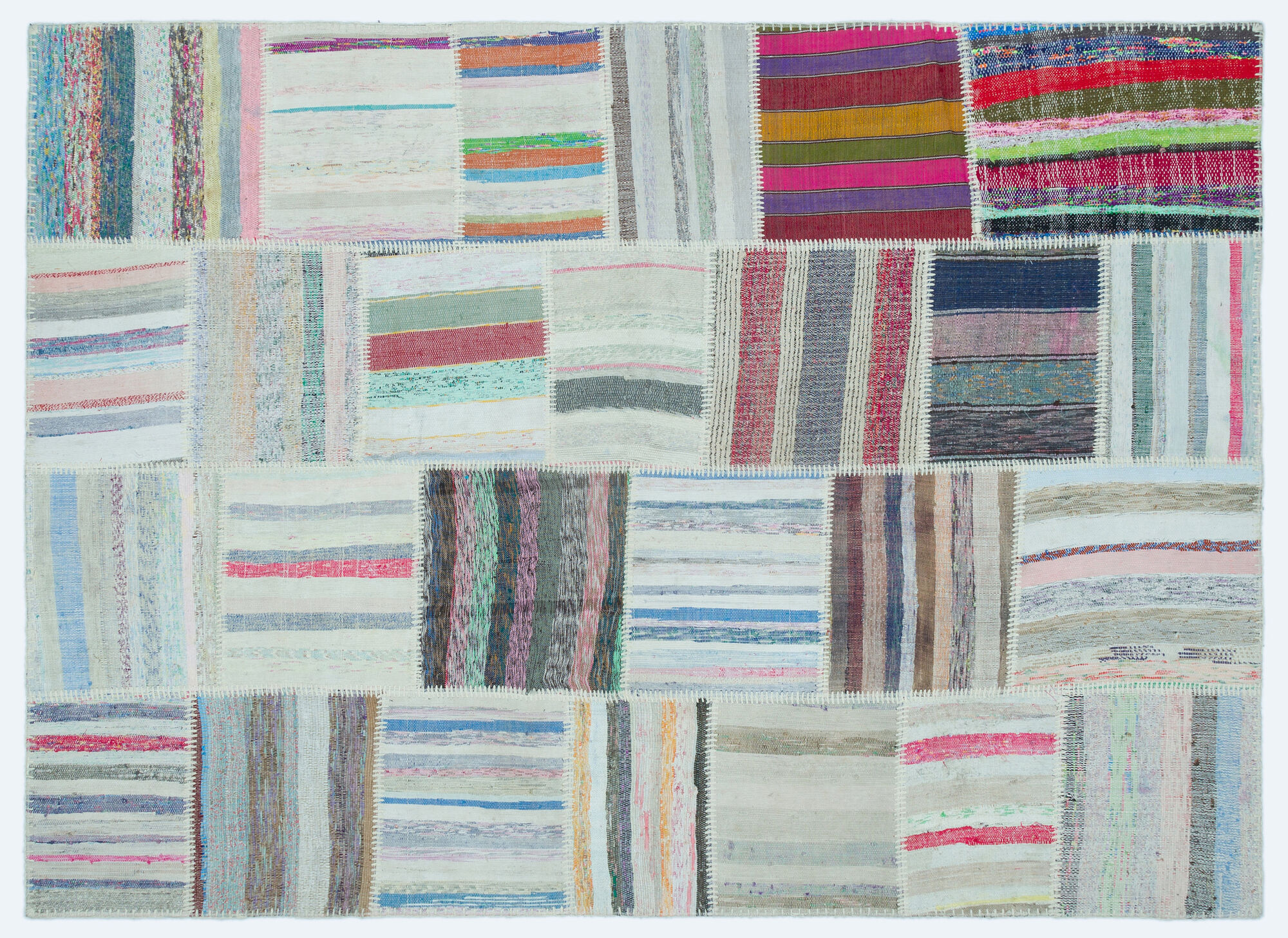 Apex Kilim Patchwork Unique Striped 25275 160 cm X 221 cm