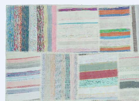 Apex Kilim Patchwork Unique Striped 25275 160 cm X 221 cm - 5