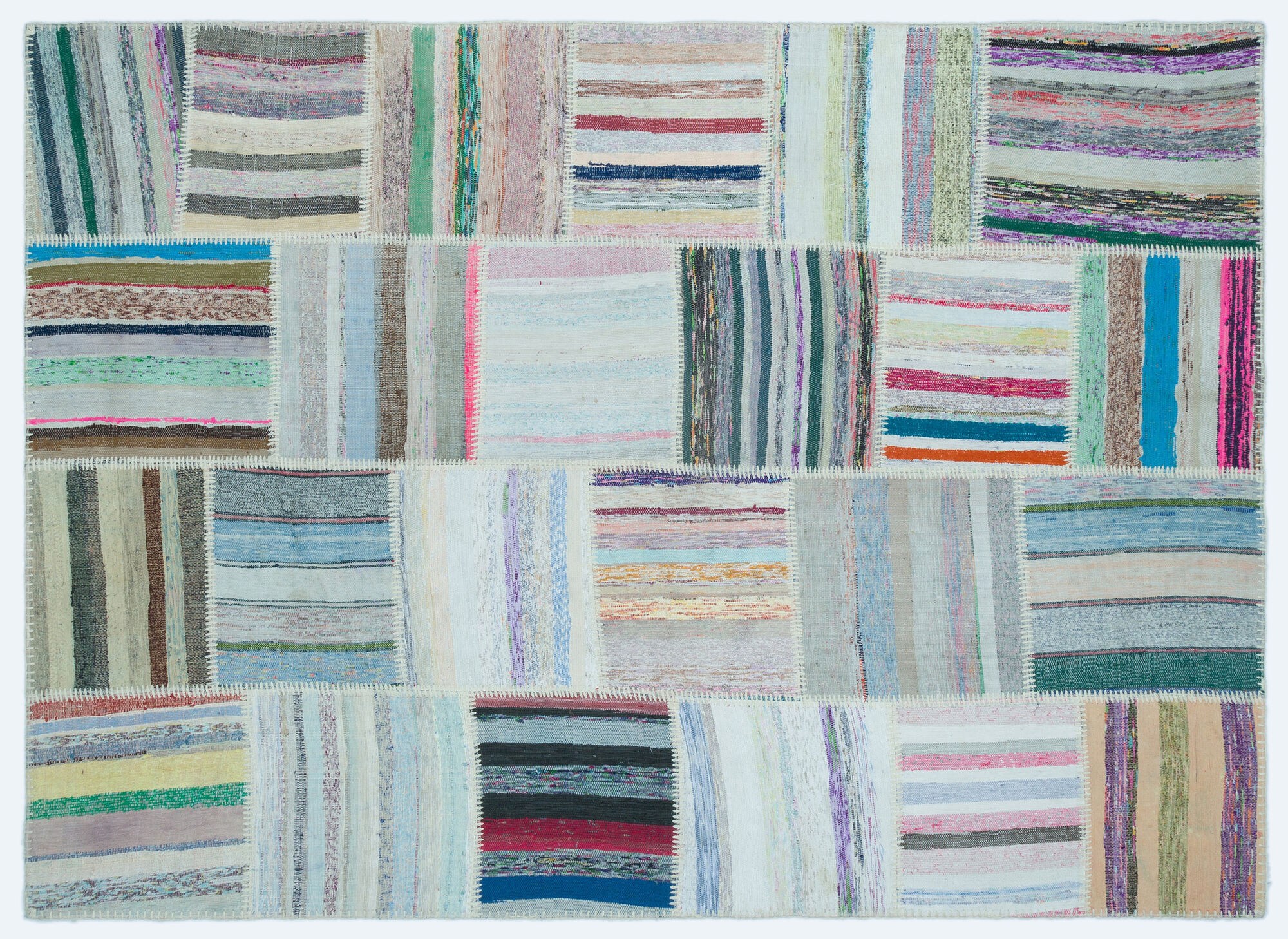 Apex Kilim Patchwork Unique Striped 25278 160 cm X 222 cm