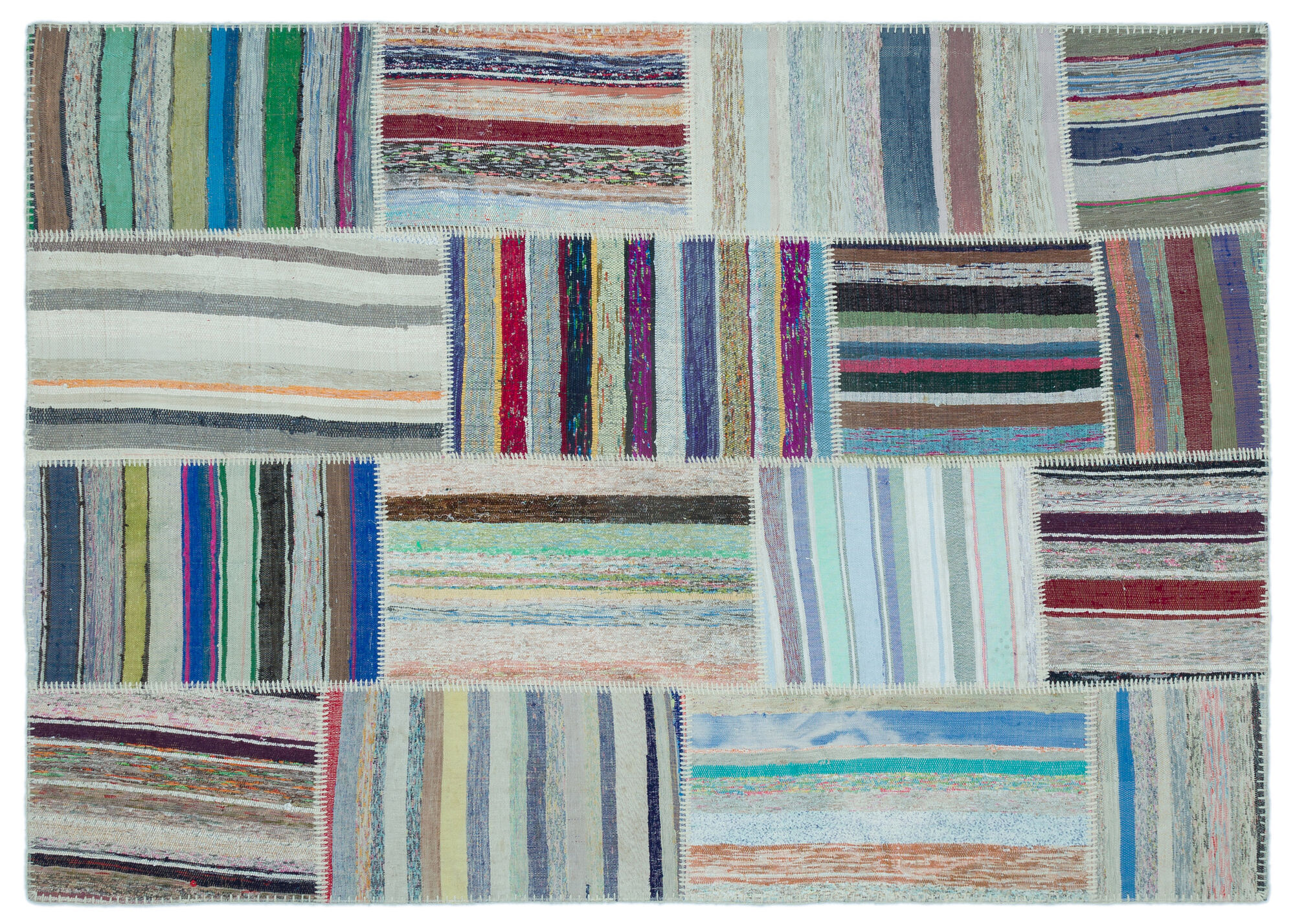 Apex Kilim Patchwork Unique Striped 25320 157 cm X 220 cm