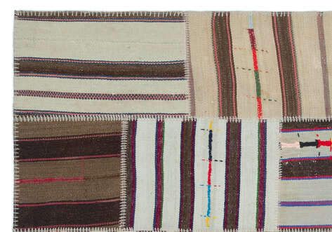 Apex Kilim Patchwork Unique Striped 25321 157 cm X 225 cm - 5