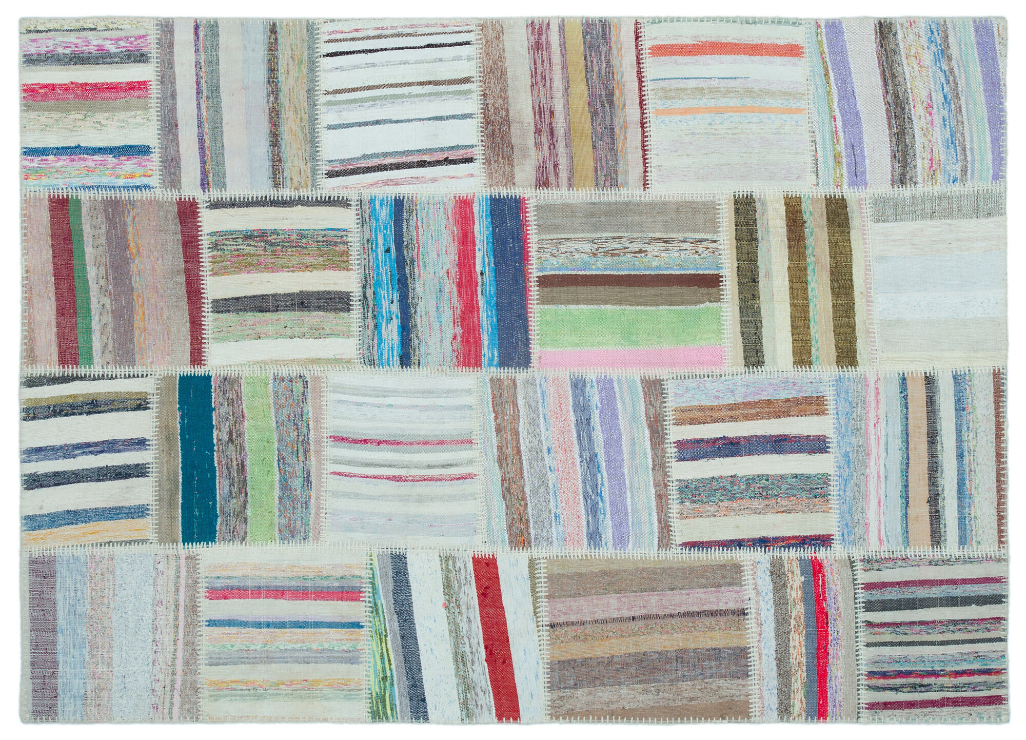 Apex Kilim Patchwork Unique Striped 25324 158 cm X 222 cm