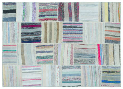 Apex Kilim Patchwork Unique Striped 25336 160 cm X 222 cm - 1