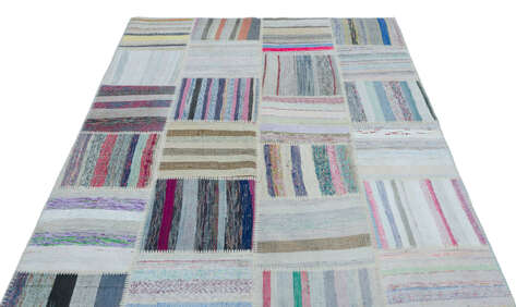 Apex Kilim Patchwork Unique Striped 25336 160 cm X 222 cm - 3