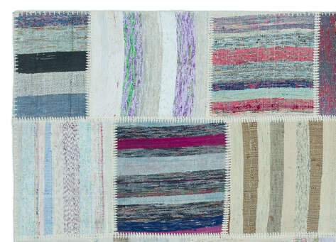Apex Kilim Patchwork Unique Striped 25336 160 cm X 222 cm - 5