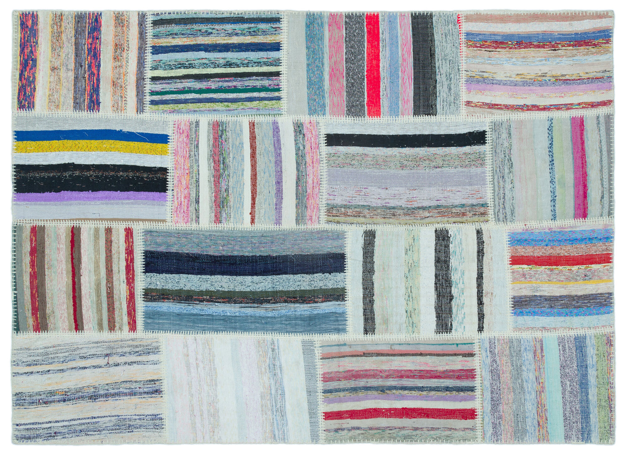Apex Kilim Patchwork Unique Striped 25342 159 cm X 220 cm