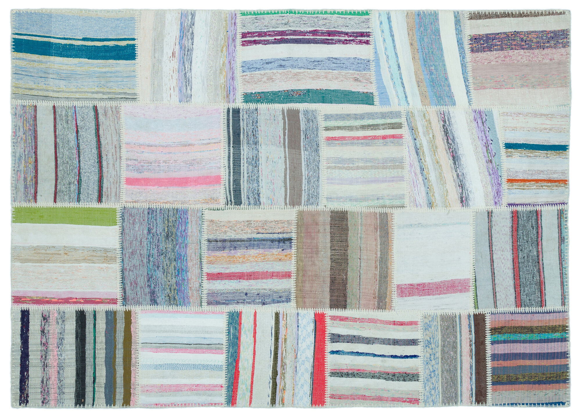 Apex Kilim Patchwork Unique Striped 25350 158 cm X 222 cm