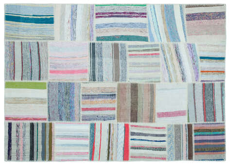 Apex Kilim Patchwork Unique Striped 25350 158 cm X 222 cm - 1