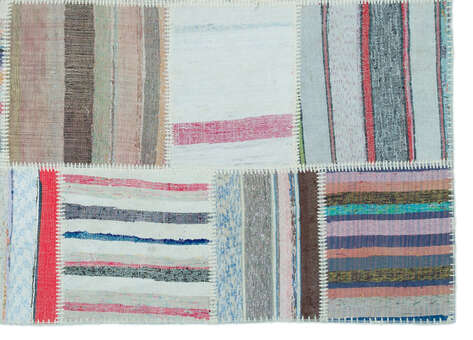 Apex Kilim Patchwork Unique Striped 25350 158 cm X 222 cm - 4