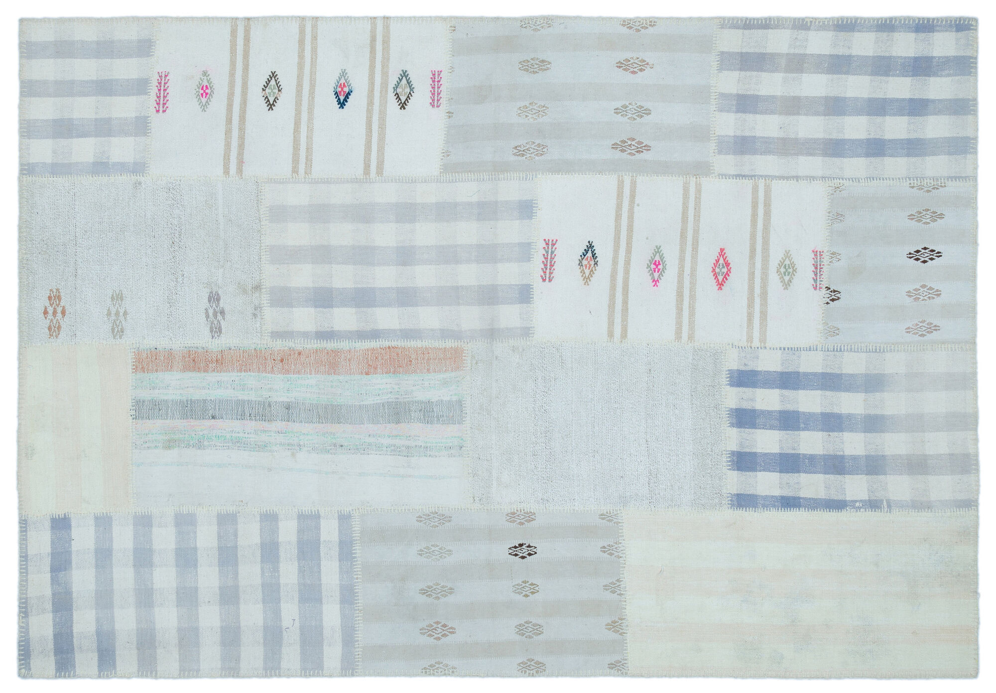 Apex Kilim Patchwork Unique Striped 25394 155 cm X 225 cm