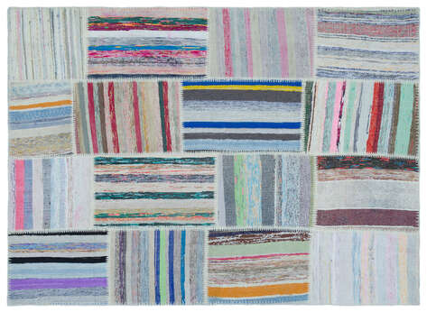 Apex Kilim Patchwork Unique Striped 25395 160 cm X 220 cm - 1