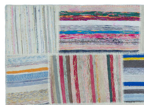 Apex Kilim Patchwork Unique Striped 25395 160 cm X 220 cm - 5