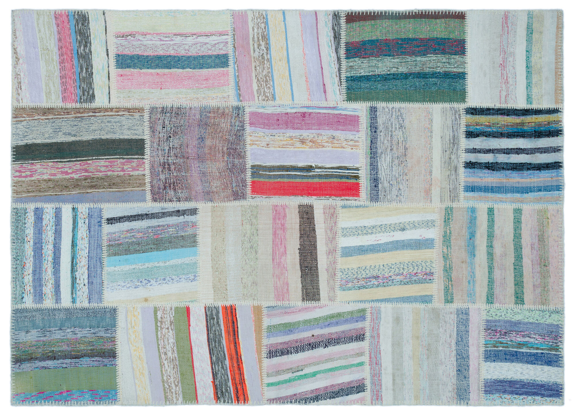 Apex Kilim Patchwork Unique Striped 25397 160 cm X 220 cm