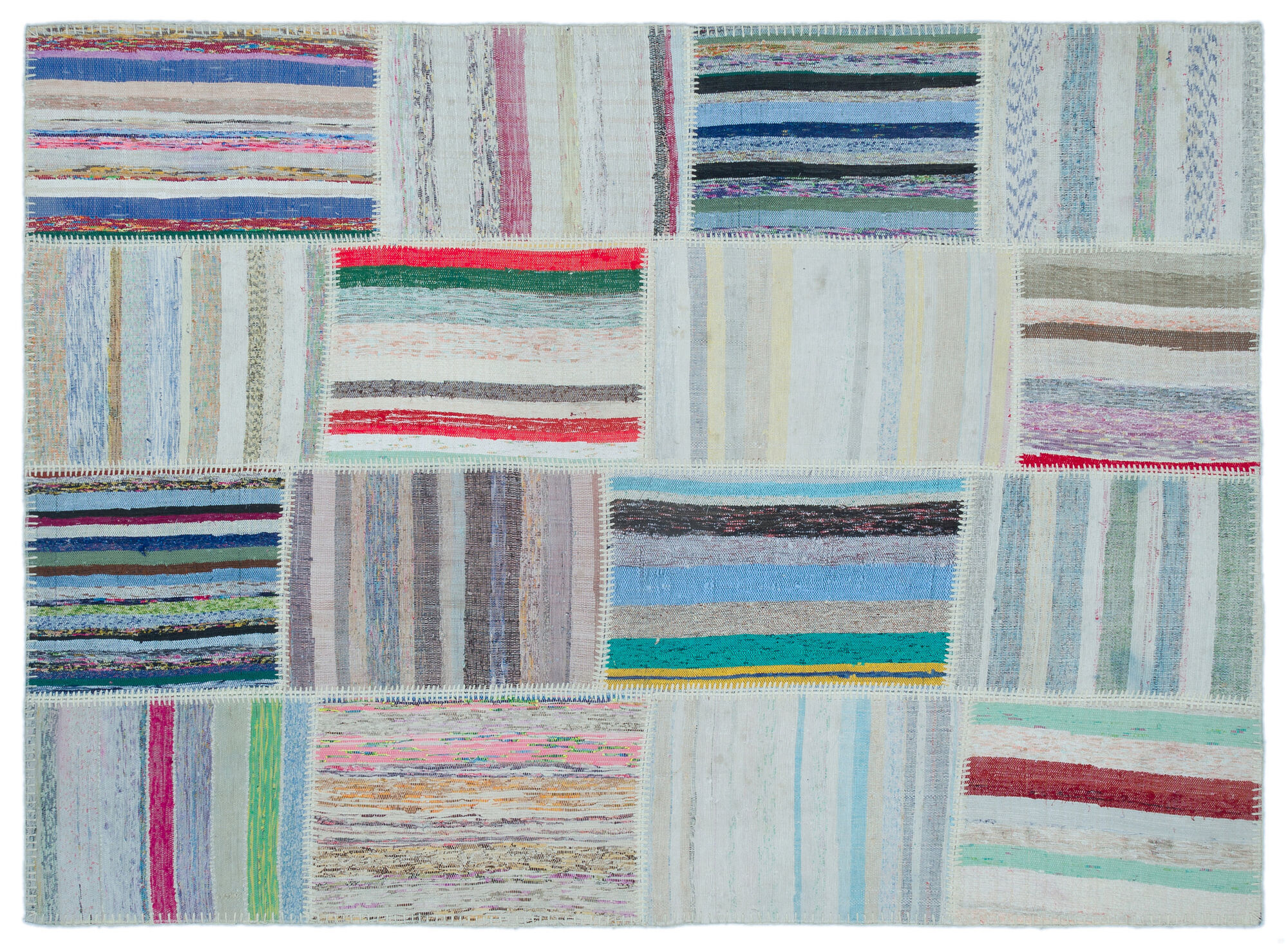 Apex Kilim Patchwork Unique Striped 25399 160 cm X 220 cm